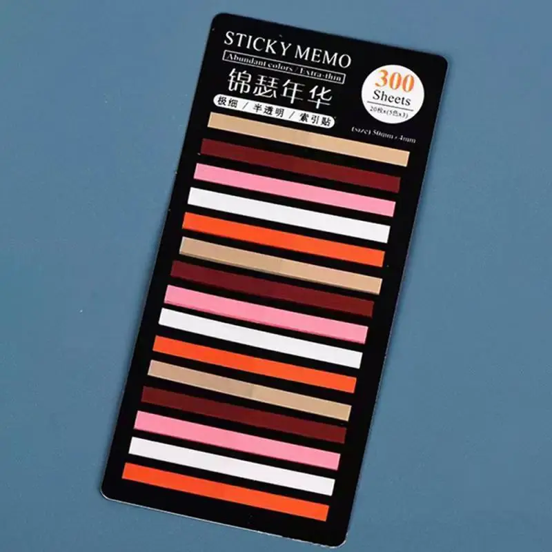 Color Stickers Transparent Fluorescent Index Tabs Flag Sticky Note Page Bookmark School Office Supplies Stationery