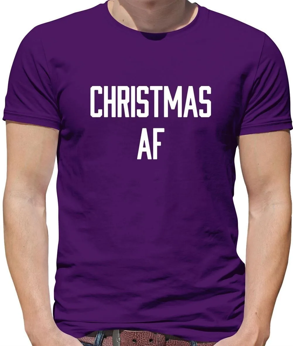 Christmas AF - Mens T-Shirt - Funny Rude Xmas Santa Love Advent Calendar