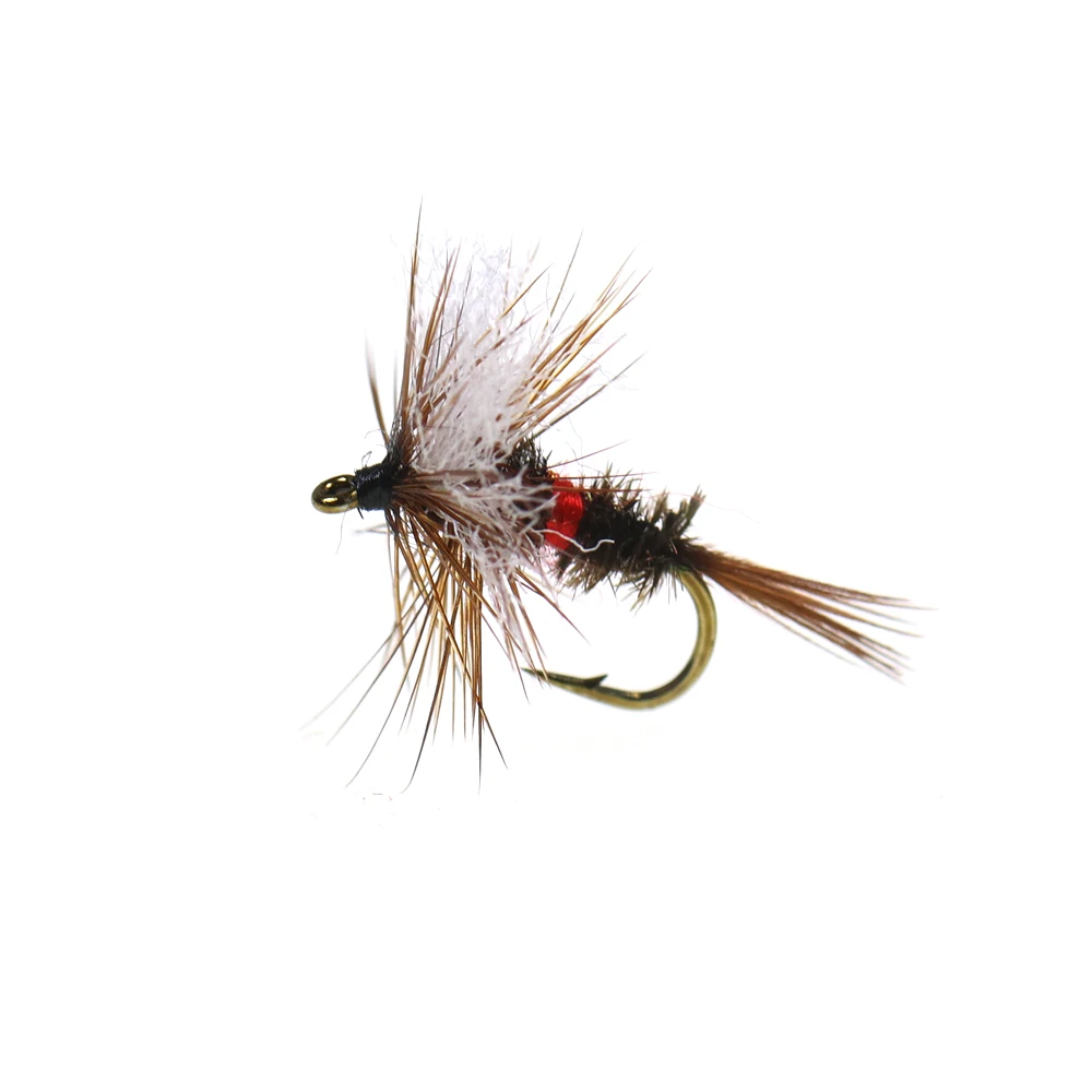 6 Stück # 10 # 12 # 14 # 16 # 18 Adams Trockenfliegen-Haken mit Widerhaken, Leichter Hendrickson Forellen-Angelköder, Mayfly, Caddis, Midge, Angelfliegen für Erwachsene – Detail 16