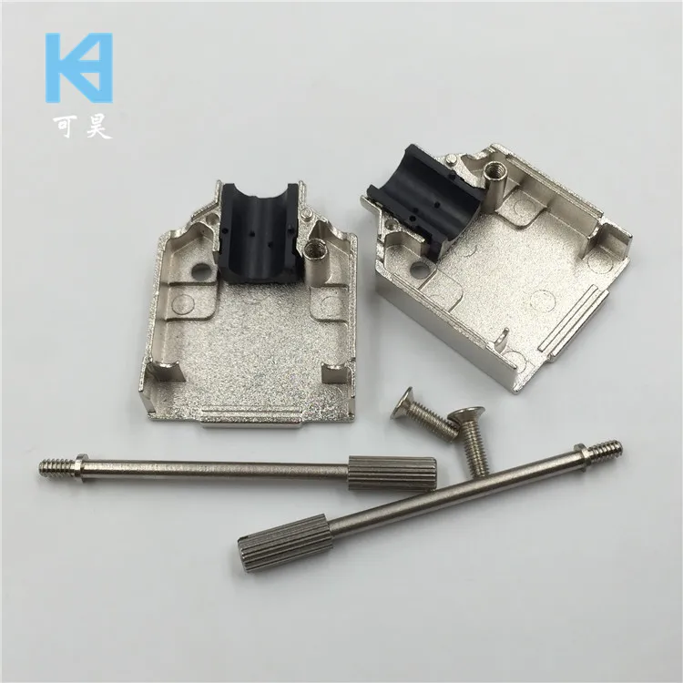 Zinc alloy long screw assembly DB9P iron shell serial port short traditional assembly DB9 core metal shell