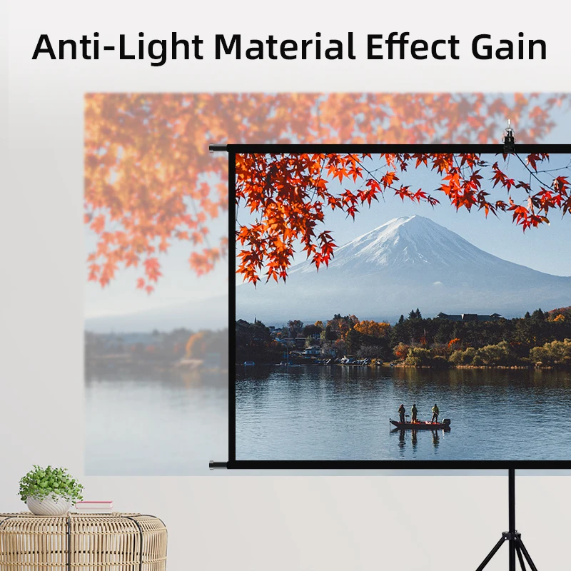 MIXITO Portable 16:9 High-definition Foldable Single Stand Wall Mounted Dual Purpose Outdoor Office And Home Projection Screen