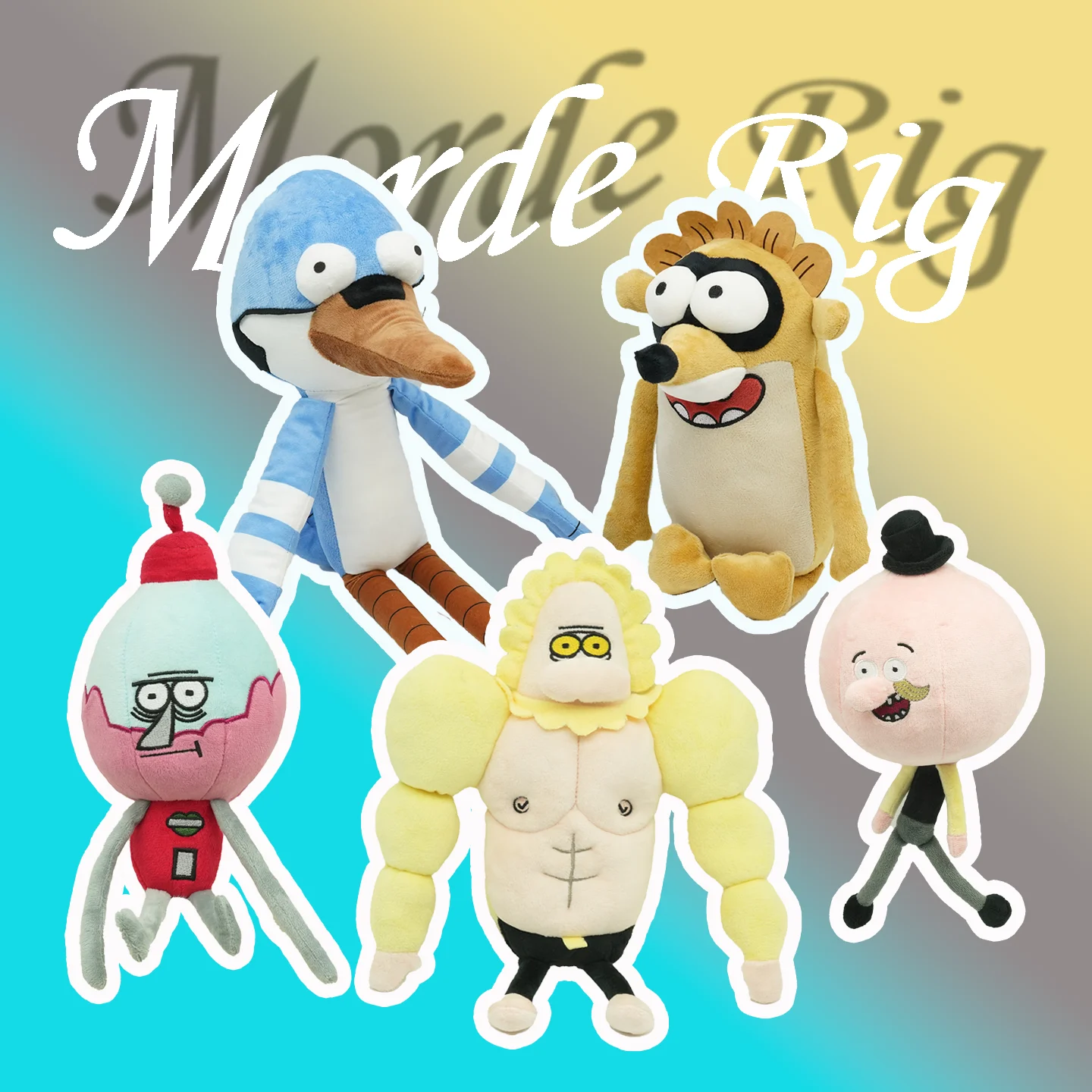 

Yanqing New Mordecai and Rigby Plush Toys Cute Cartoon Animals Plush Doll Peripheral Plushie Children Birthday Gifts