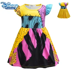 Nightmare Before Christmas Clothing Kids Girls Sally Cosplay Halloween Costume Children Carnival Party Princess Dress Kids Gift