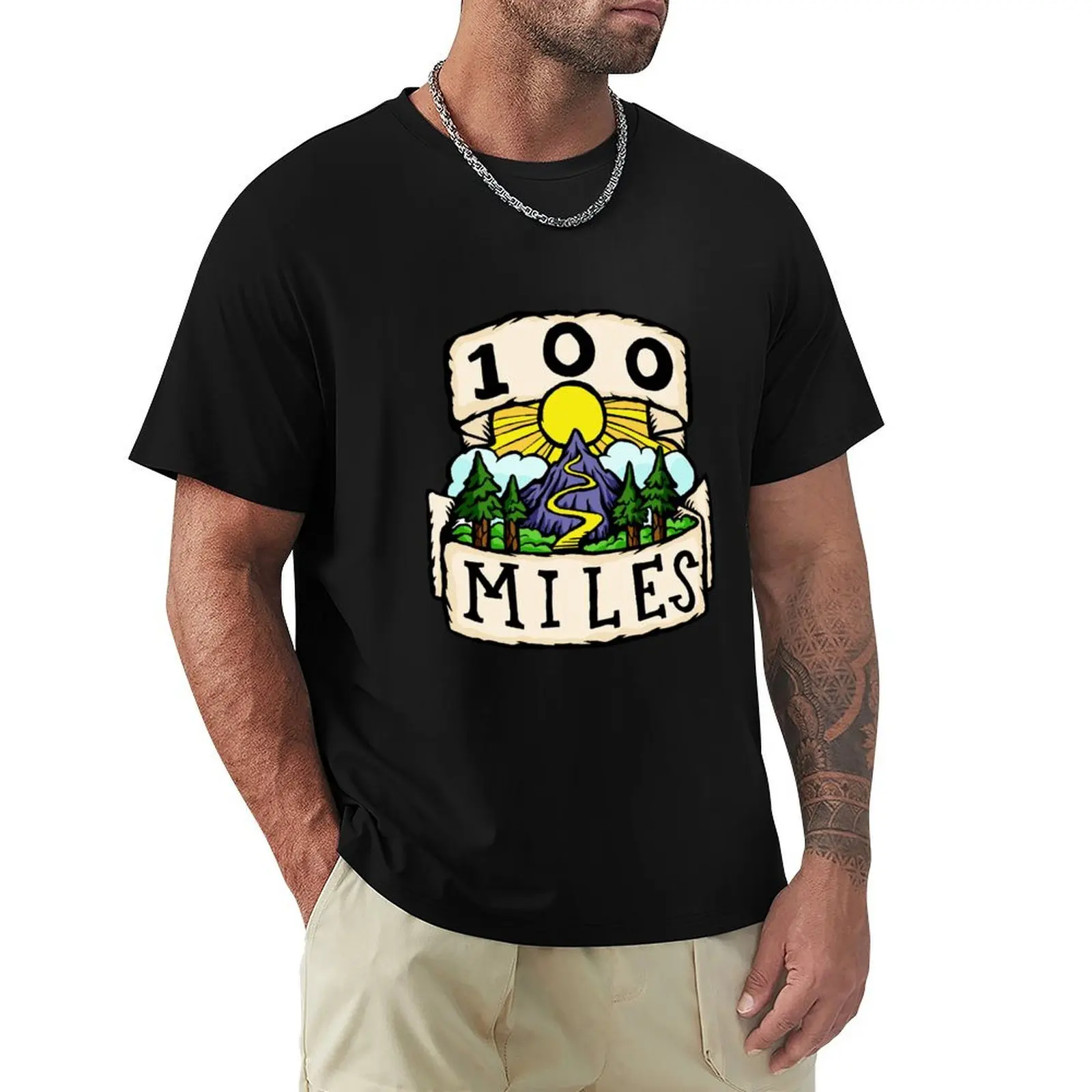 

100 Miles T-Shirt luxury designer Short sleeve tee graphics mens vintage t shirts