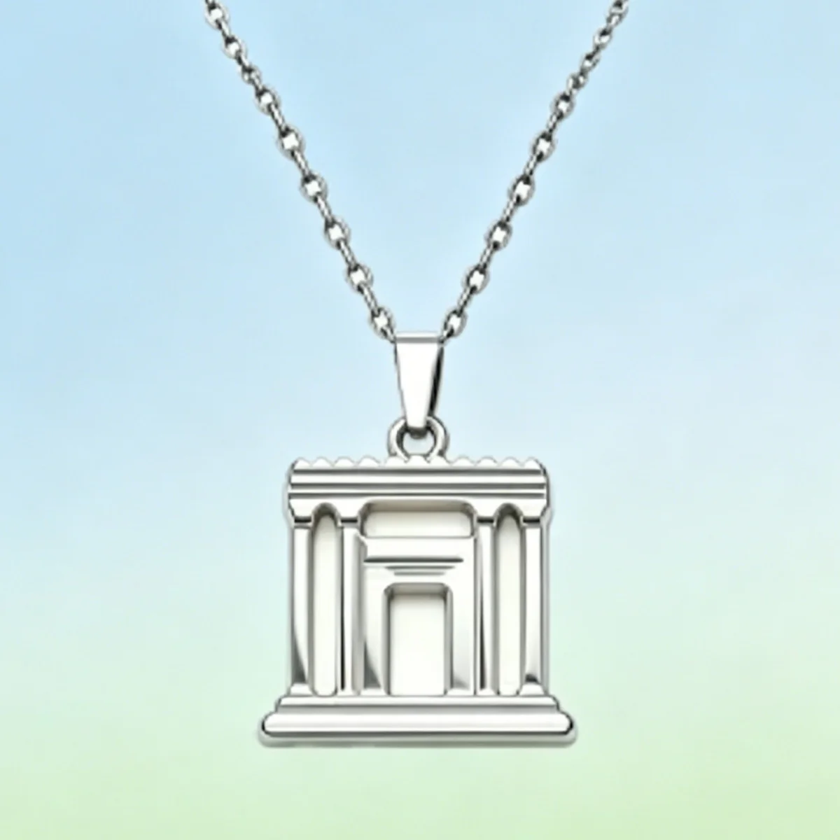 Lemegeton Jerusalem Temple Pendant Necklace Stainless Steel Holy Land Blessed Faith Jewelry Women Religious Gift