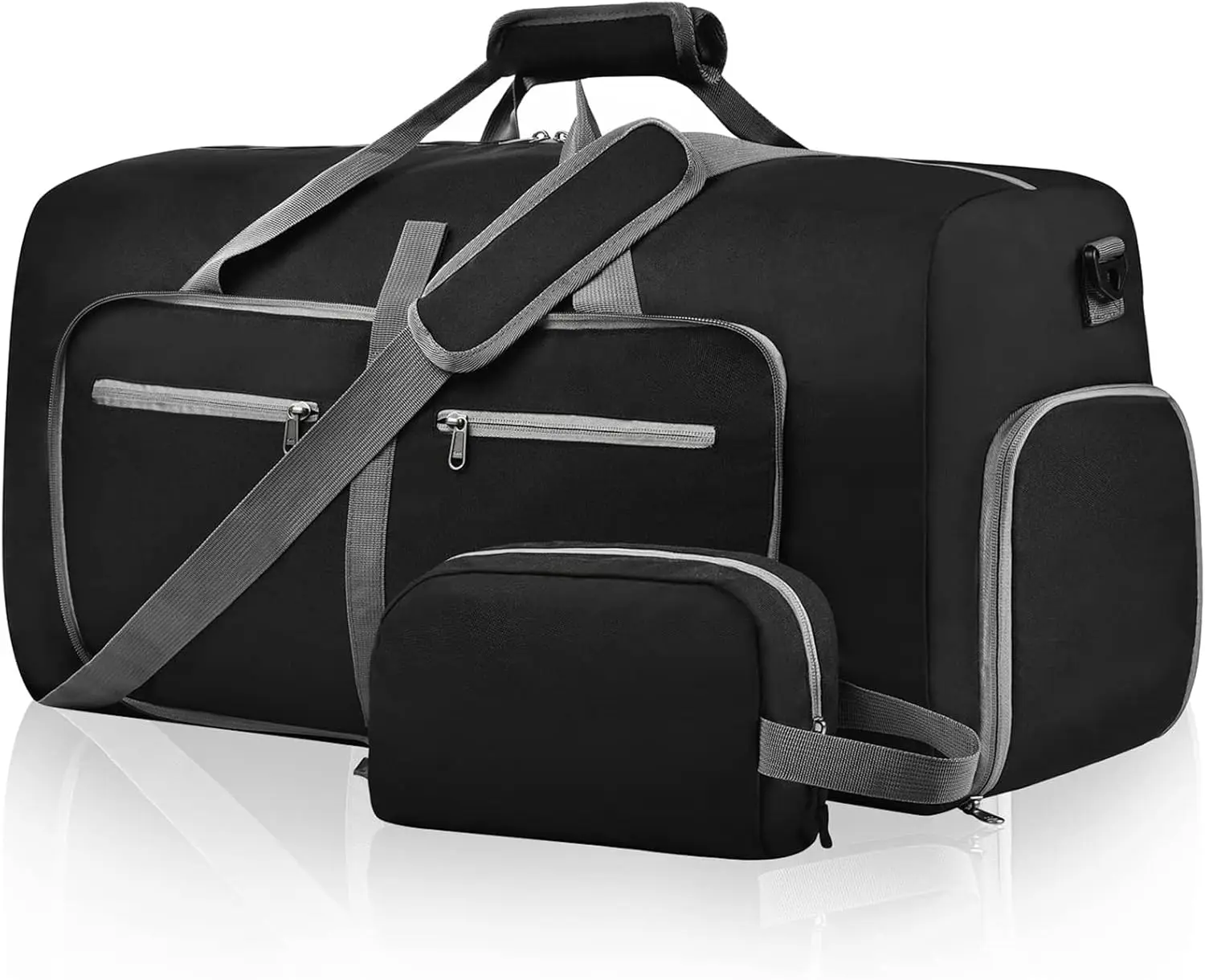 Bolsa de Viaje Plegable Impermeable con Compartimento para Zapatos y Correa Ajustable