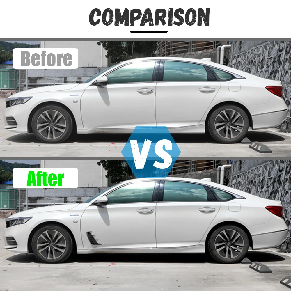 Car Rear Bumper Side Splitter Canard Air Inlet Hood Decoration Cover Trim For Benz W204 W205 W206 W212 W213 W117 W118 W176 W177