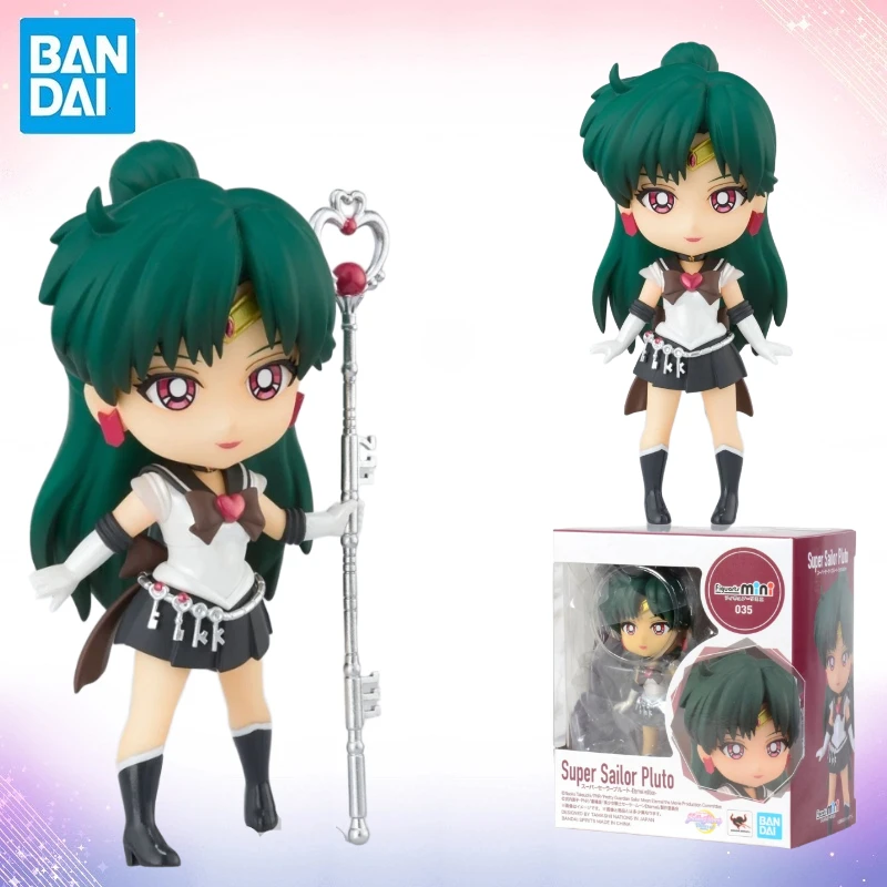 

В наличии Bandai Mini Original Sailor Moon Action Meiou Setsuna Q-версия Активные шарнирные фигурки Figuarts Стоящие куклы Игрушки