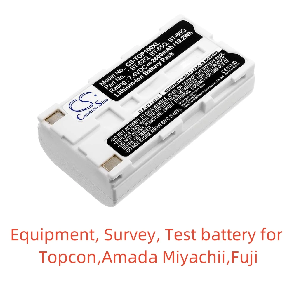 Peralatan Li-ion Berkapasitas Tinggi, Survei, Uji baterai untuk Topcon,Amada Miyachii,Fuji |   7.4v,2600mAh |   LR8410 LR8510 LR8511 FC100