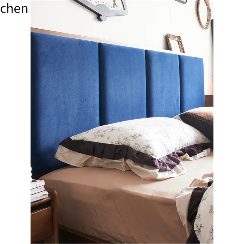 HT Vintage Style Solid Wood Li'an Bed Master and Secondary Bedroom Double Bed Retro Style Solid Wood Bed