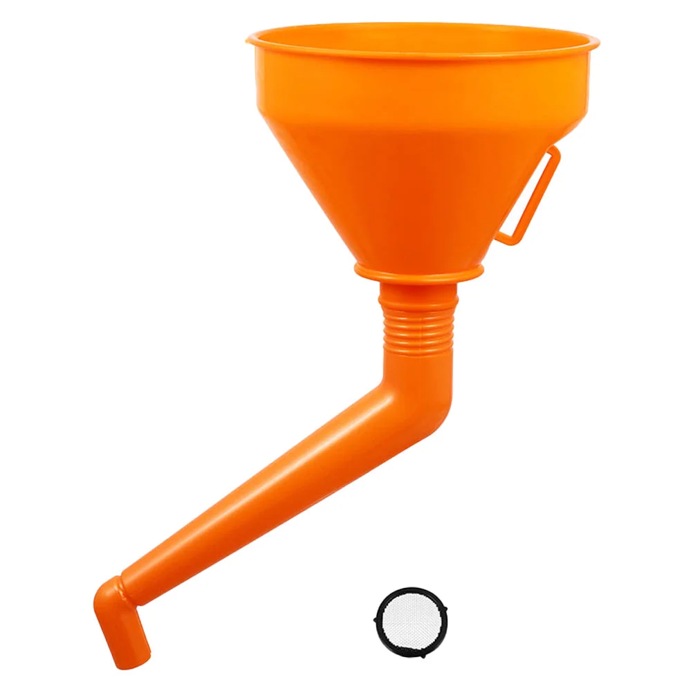 

Right Angle Funnel Plastic Car Funnel Engine Oil Fluids Gasoline Liquid Kerosene Funnel Flexible Spout Extension Strainer Funnel