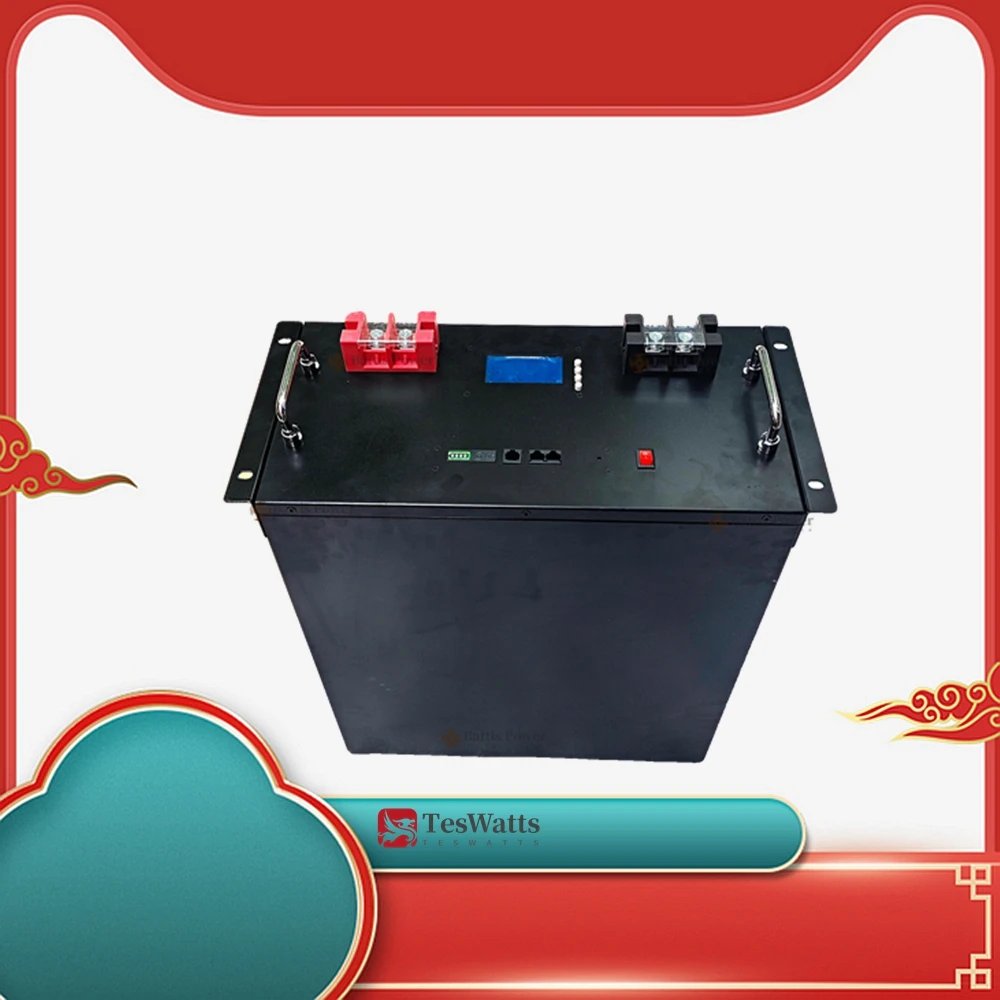 48 فولت 200 أمبير 10 كيلو وات بطارية 100 أمبير 120 أمبير 150 أمبير 300 أمبير 400 أمبير 6000 دورة بطارية ليثيوم بلوتوث RS485 يمكن BMS الطاقة الشمسية