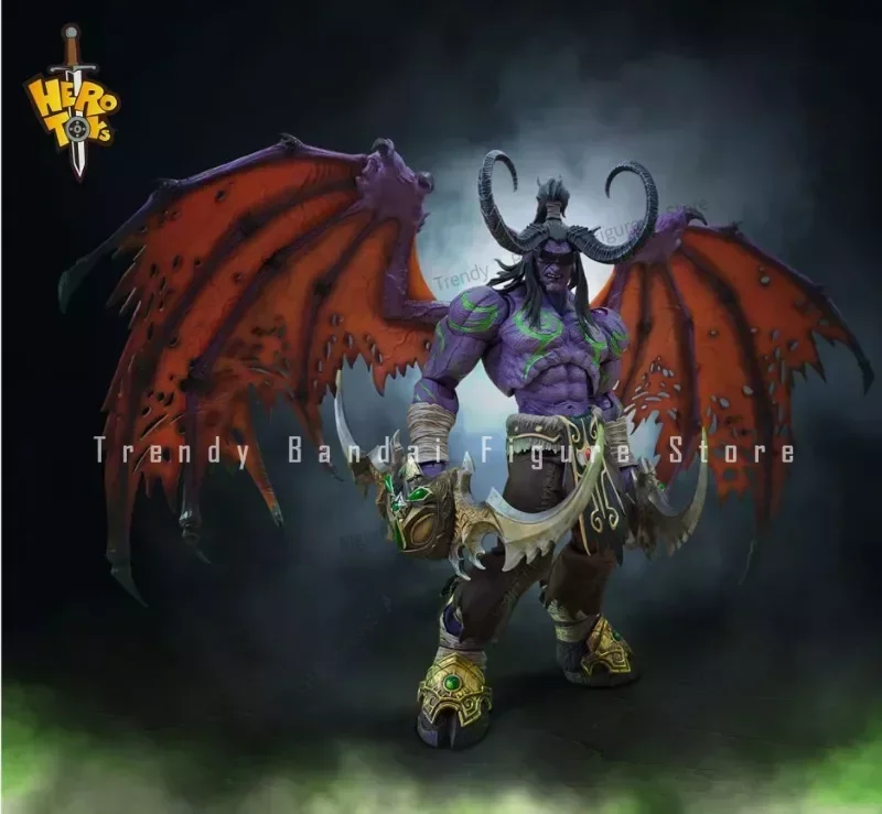 In Stock Hero Toys Demon Hunter Illidan Stormrage World of Warcraft 1/10 Model WOW Game Action Figure Anime Model Toys