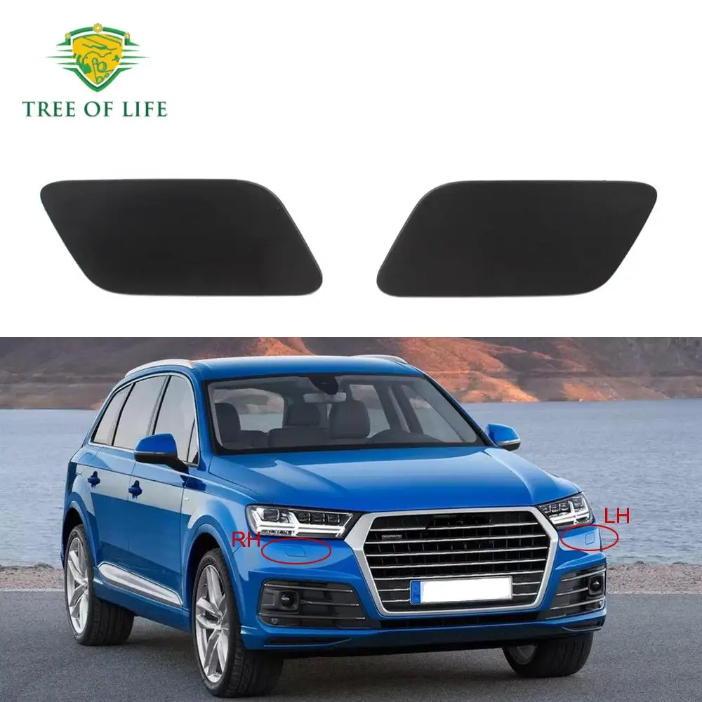 

For AUDI Q7 2016 2017 2018 2019 2020 2021 New Front Bumper Headlight Headlamp Washer Spray Nozzle Cover Jet Cap LH&RH