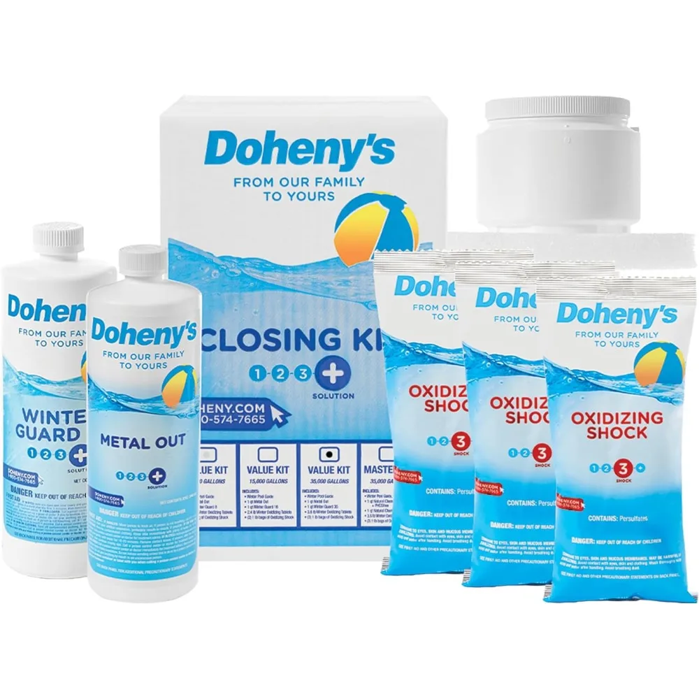 

Ultimate Pool Closing Kit, Winterizing for Above Ground Pools, Inground Pools, Prevents Stains