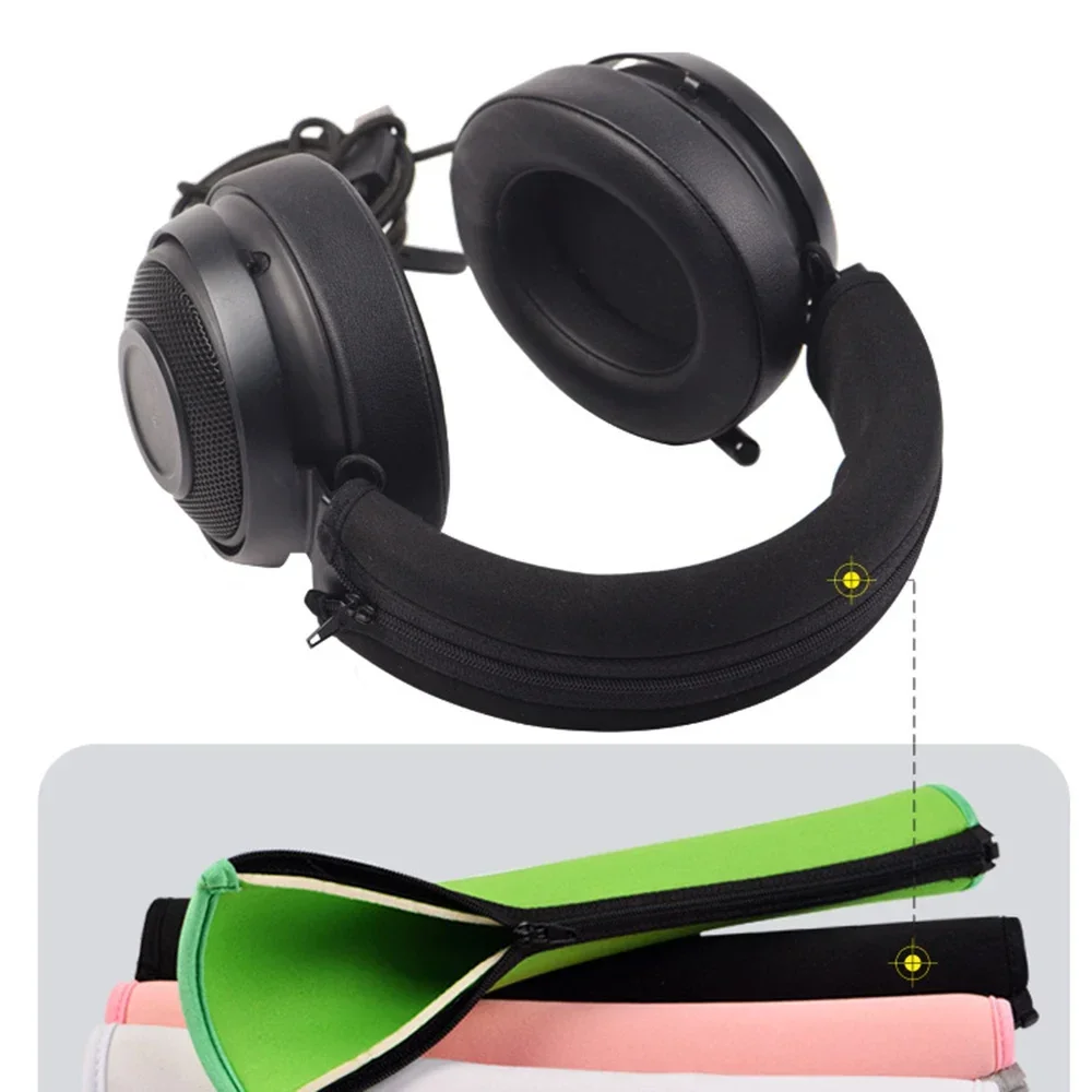 High quality Headphones Headband Cushion Pads Bumper Cover Zipper Replacement for Razer Kraken PRO 7.1 V2 Headset