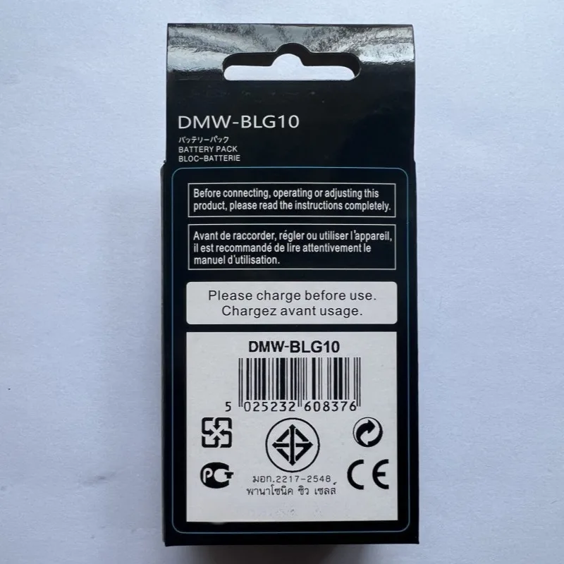 DMW-BLG10 Battery 1860mAh Full Decode for Panasonic Lumix S5 S5II S1 S1H S1R GH5 GH5II GH6 G9 G9II Mirrorless Camera