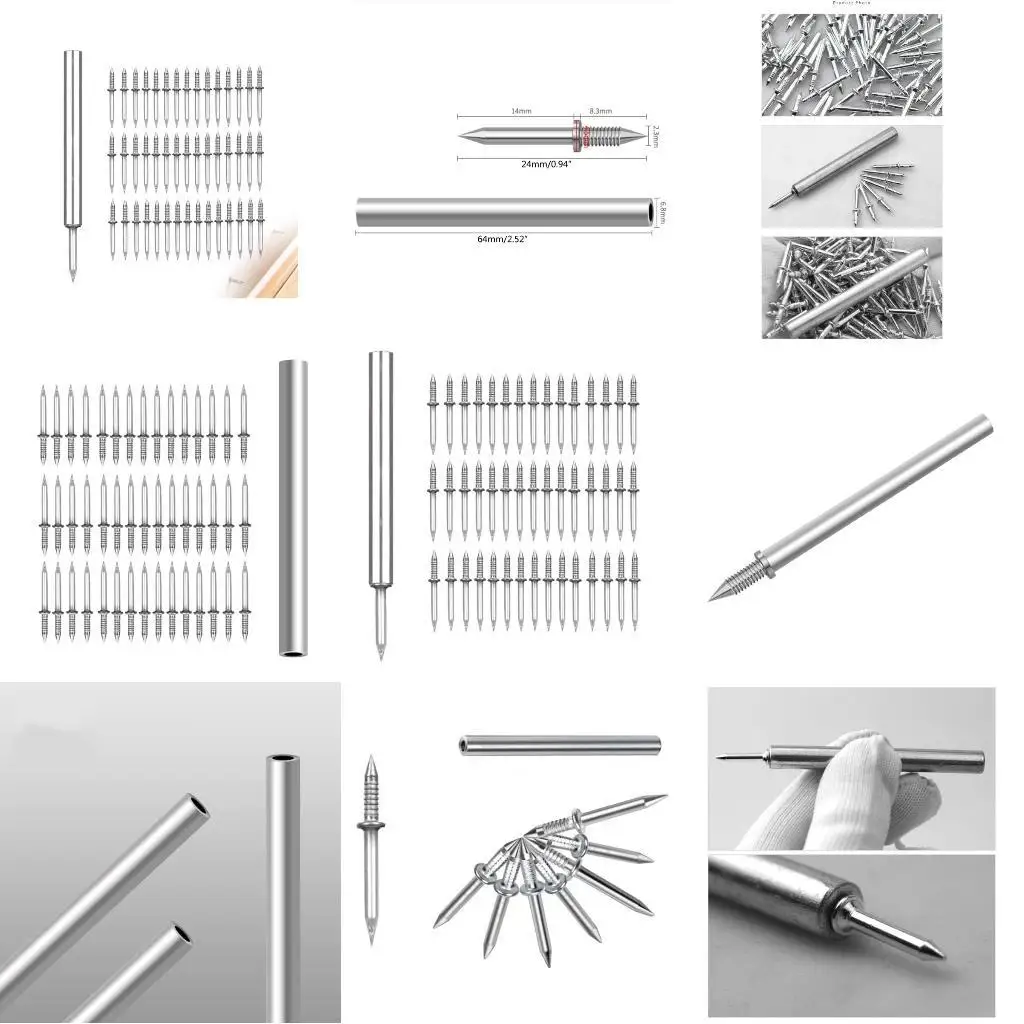 

652F 100-piece/set Sheep Horn Nails Rustproof & Reusable Cement Nails Strong and Reliable Baseboard Installation Solution