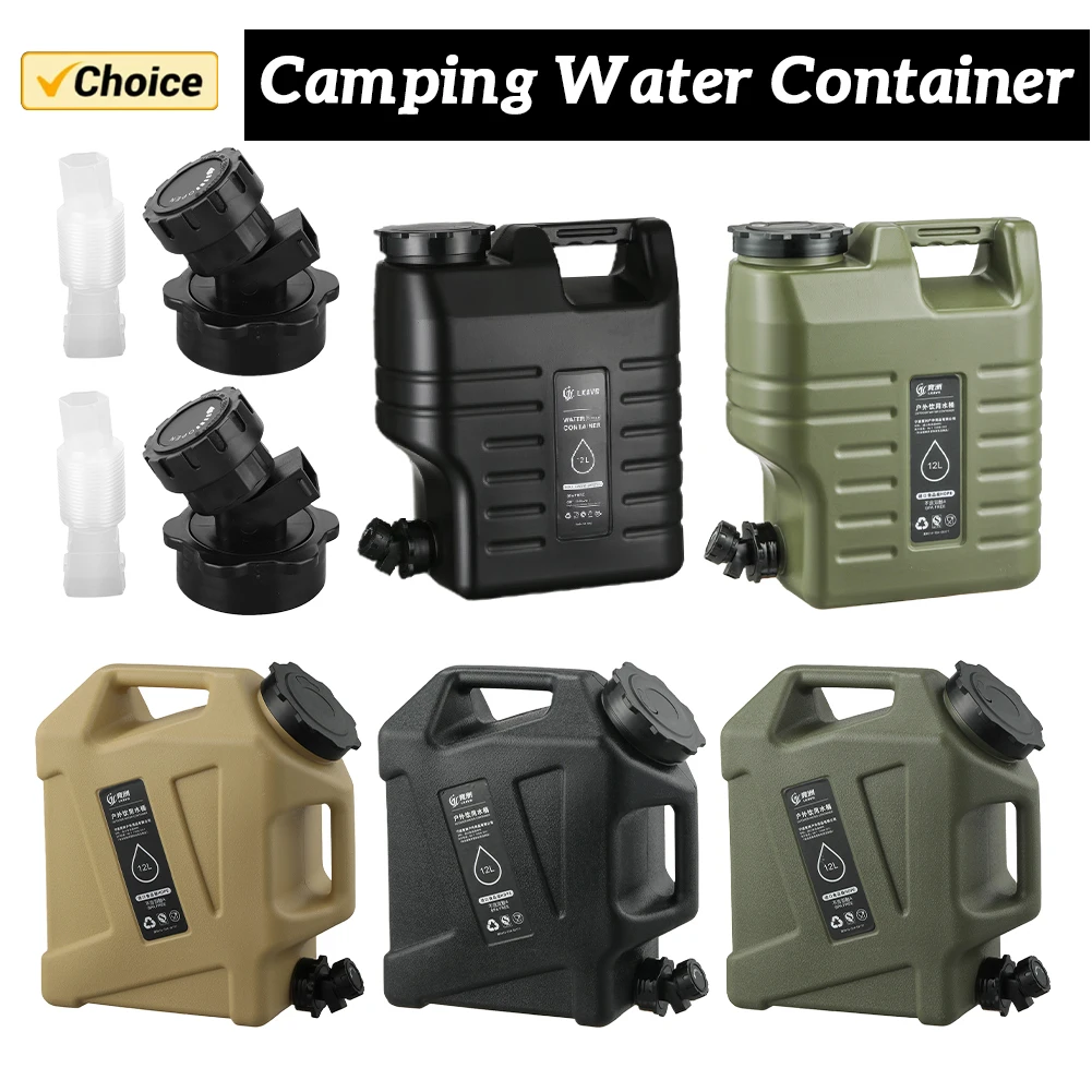 

12L Emergency Water Can No Leakage Water Storage Container Portable Large Capacity Outdoor Hiking Accessories
