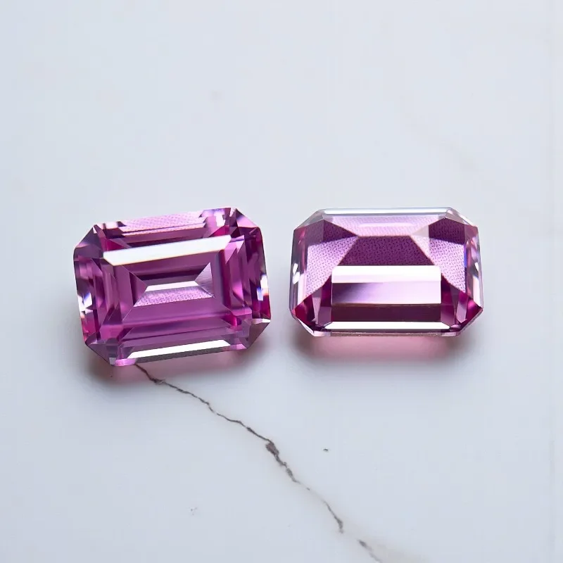 

Top Lab Grown Sapphire Emeralds Cut Pink Color Loose Gemstone DIY Charms Jewelry Diy Making Selectable AGL Certificate