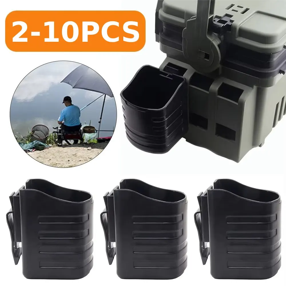 10PCS Plastic Fishing Barrel Accessory For Meiho Box Vertical Inserted Cup Holder Bottle Raft Beverage Cans Container Side Mount