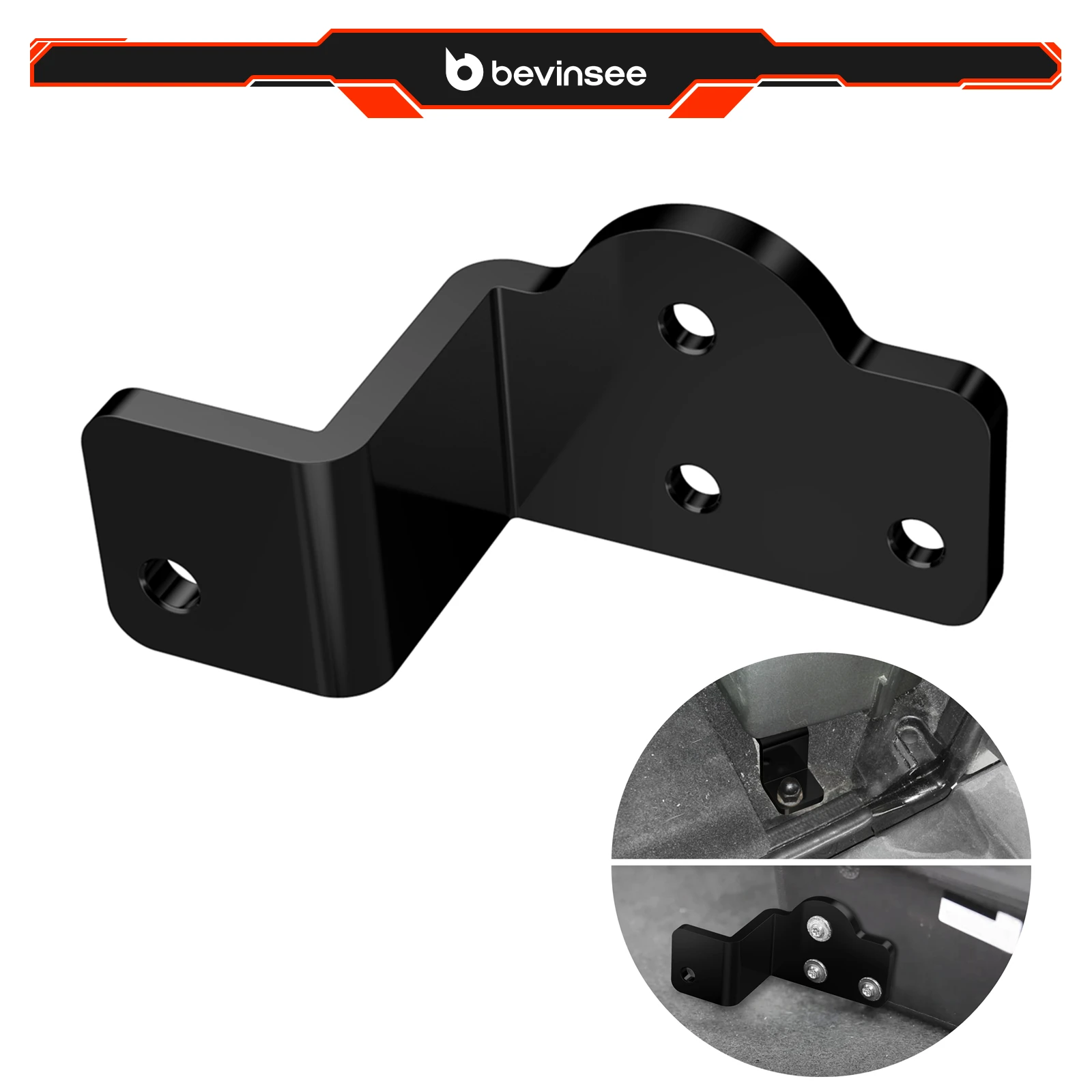 BEVINSEE Steel Subwoofer Bracket for Jeep Wrangler JK 2007 2008 2009 2010
