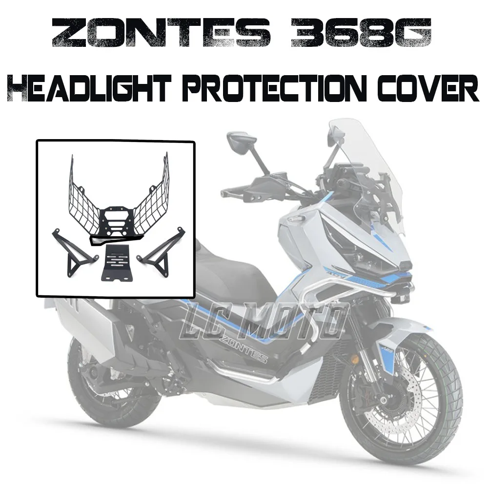 

Motorcycle Front Fairing Headlight Head Light Lamp Net Protection Grille Guard Cover Modification Accessories For ZONTES 368G 36