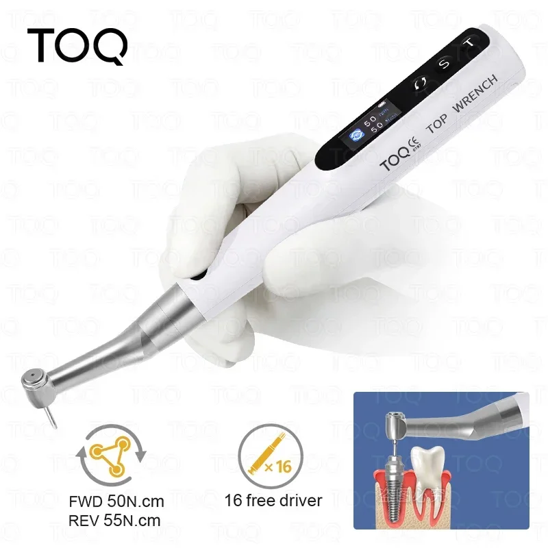 Dental Implant Torque Electric Wrench Torque Portable Driver Dentistry Universal Implant Repair Tools with 16Pcs Screws