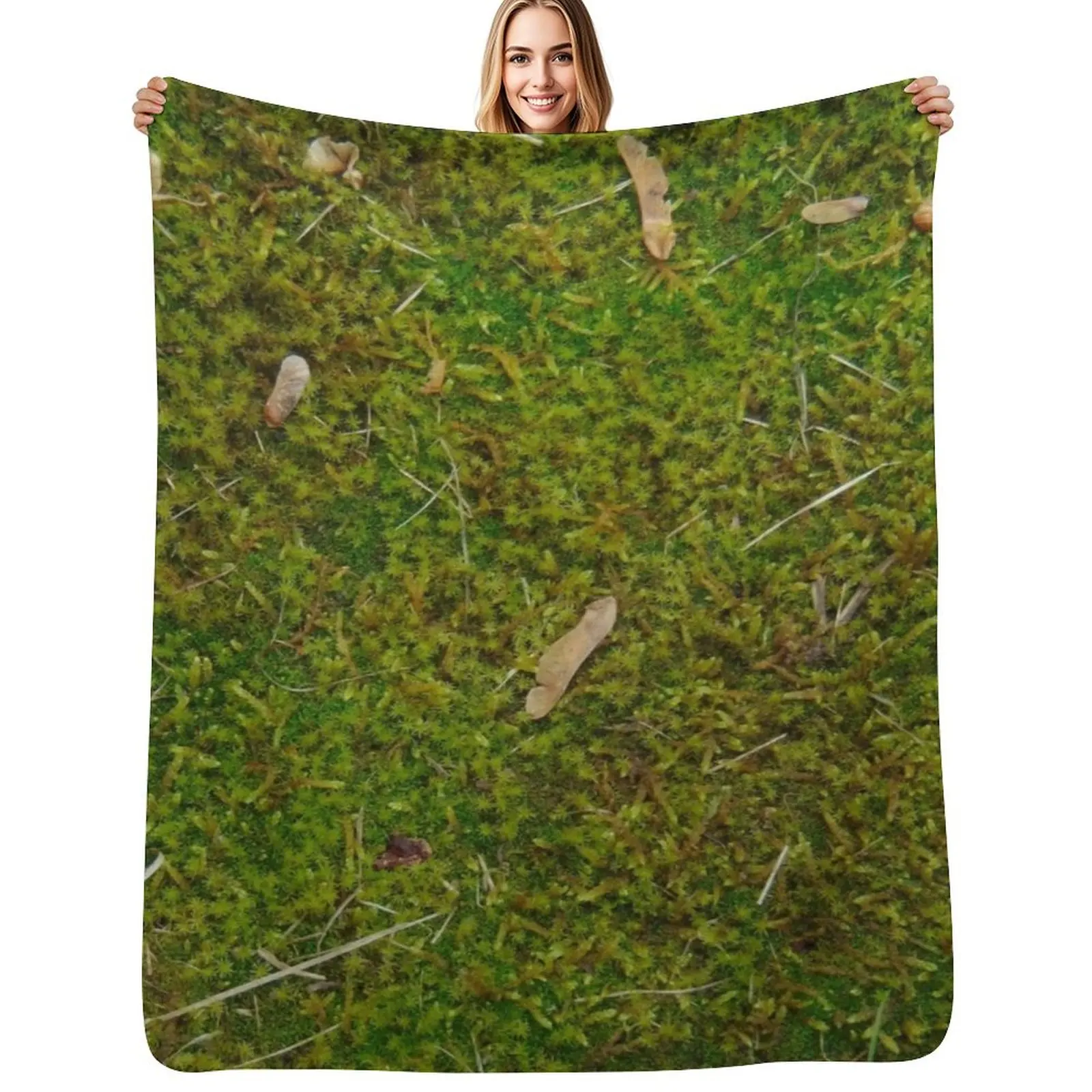 

Moss Throw Blanket Long Lasting Soft Plush Blanket for Daily Use