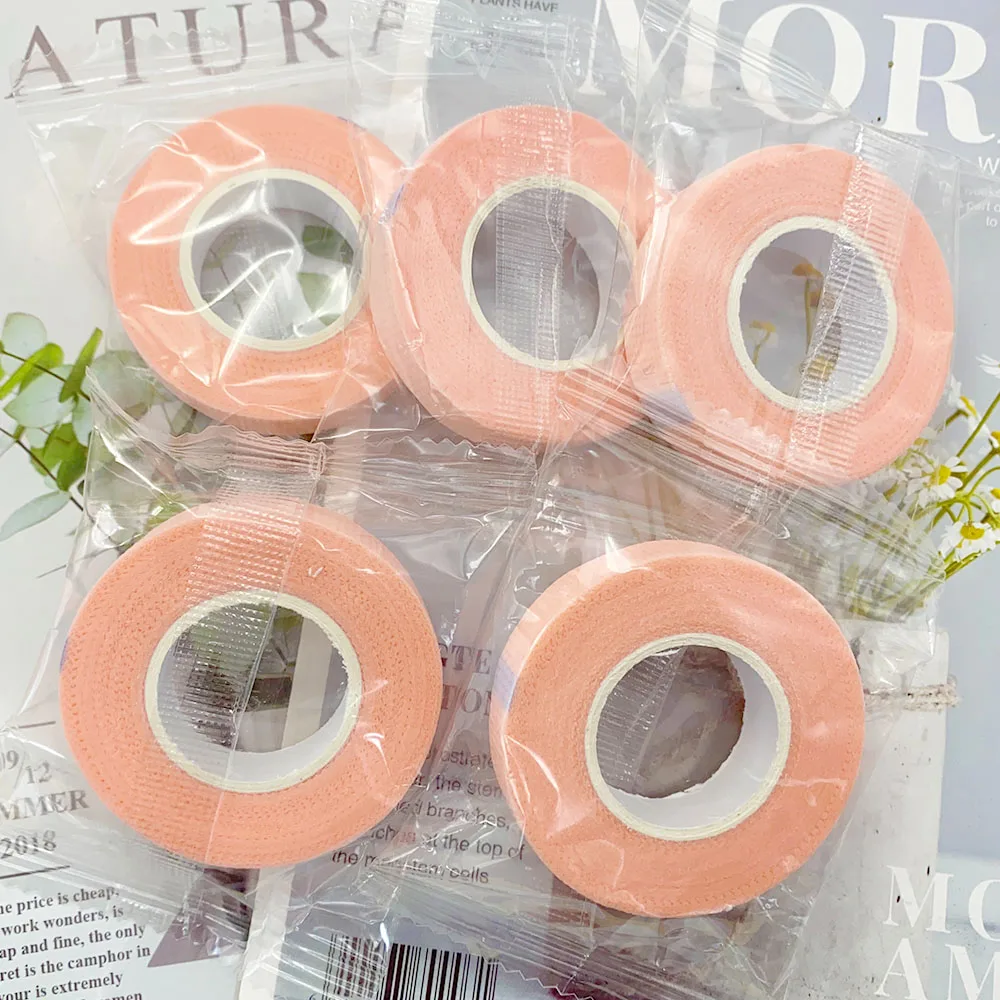 5pcs Eyelash Extension Tape Breathable Non-woven Cloth Adhesive Tape for Lash Extension Eye Stickers Makeup Tools Eye Patches