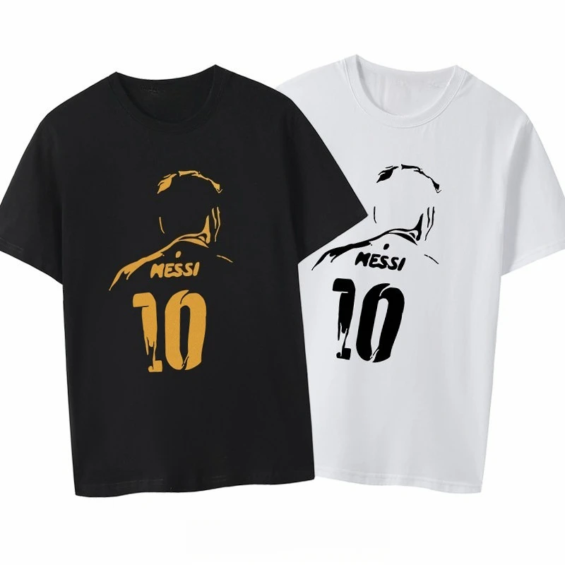 Argentine Messi Creative Design Football Printed T-shirt Men Women Short Sleeve Cotton T-shirt Men's T-shirts 2026 Summer New