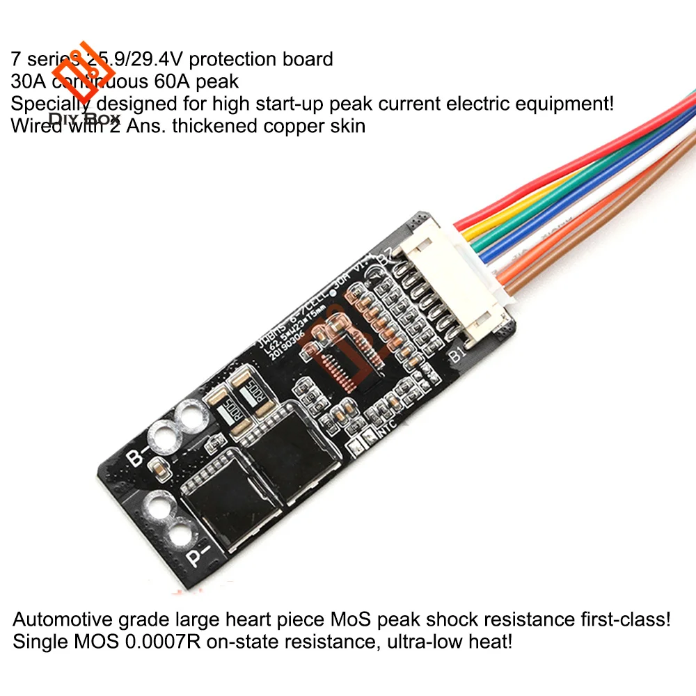 6S 30A/7S 30A/6S 50A/7S 50A BMS Board with NTC for 3.7V Ternary Lithium Battery Protection Board/BMS 7S/BMS 6S Board