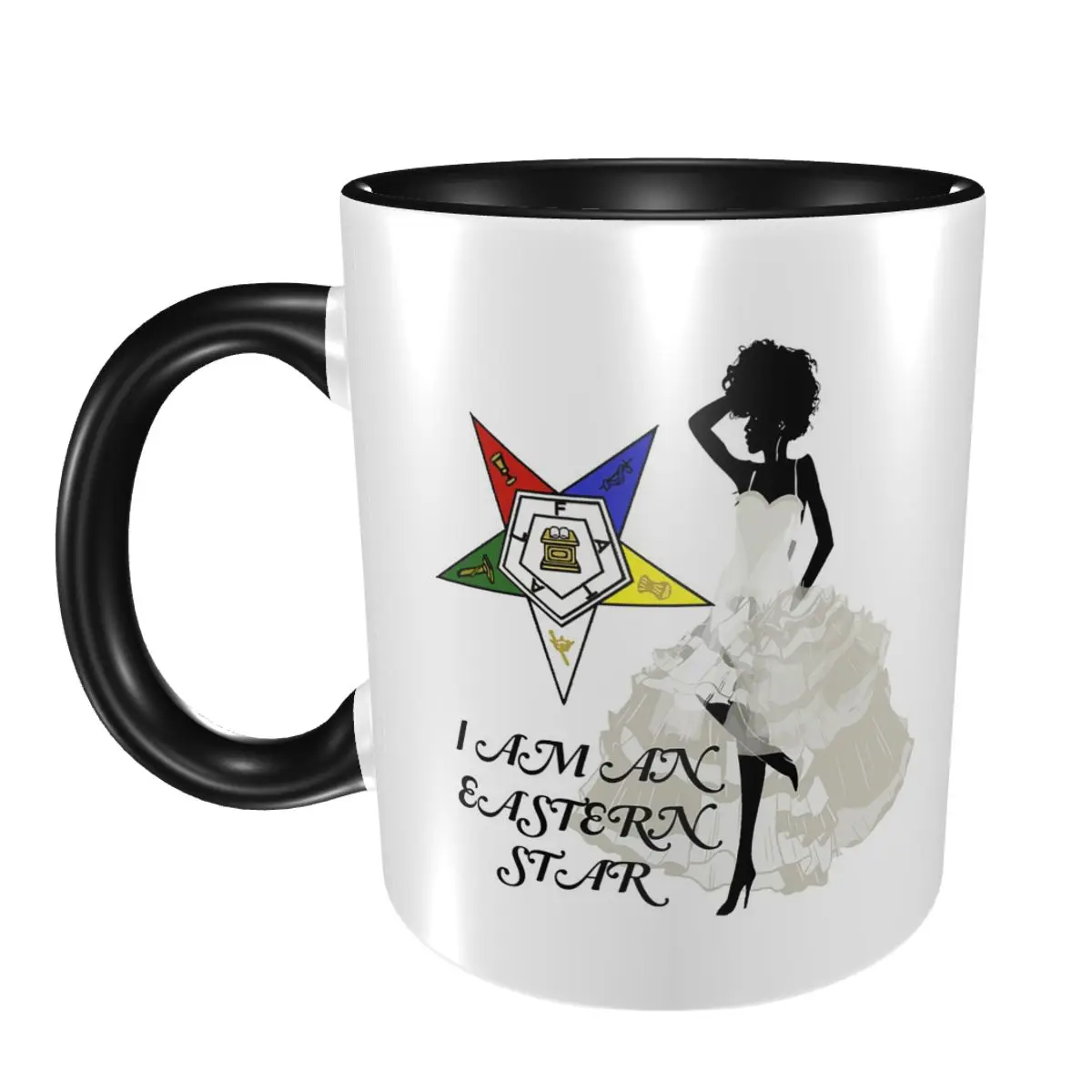 OES Emblem Order Of The Eastern Star Mug Funny Ceramic Coffee Cups Tea Mugs Milk Cup Drinkware Gifts for Woman Man