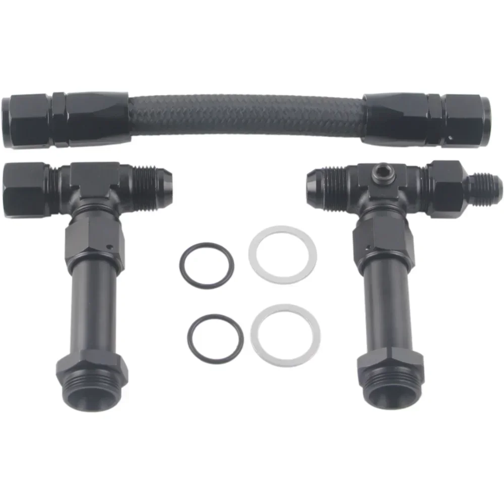 4150 مجموعة خط الوقود 8AN ذكر مضيئة إلى 7/8 "مجموعة خط مدخل مزدوج المكربن المضفر