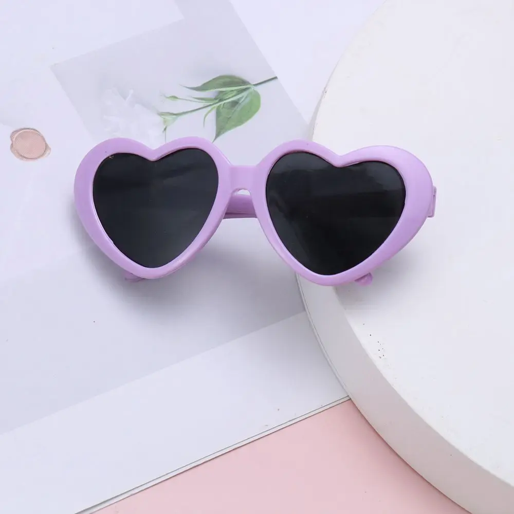 Cute Pet Look Multicolor Doll Eyeglasses Love Shaped Sunglasses Toys Glasses