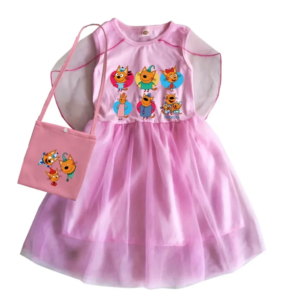 Anime Kid-E-Cats Clothes Little Girls Dresses & Bag Baby Dresses for Parties Christmas Kids Halloween Carnival Princess Vestidos