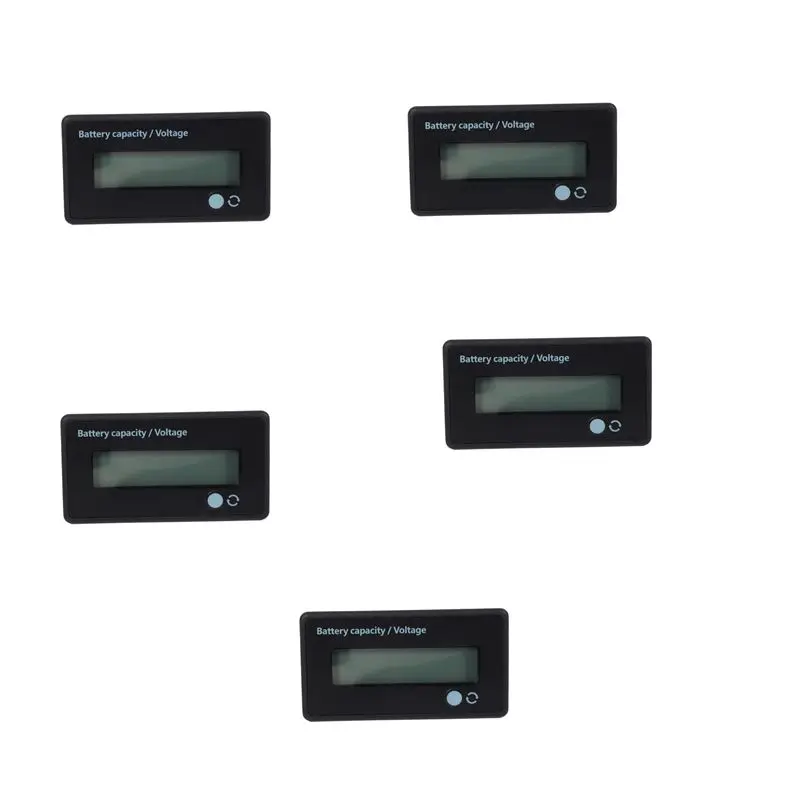 Powerful 5X 12V 24V 36V 48V Battery Meter, Battery Capacity Voltage Indicator, Lead-Acid & Lithium Battery Charge Discharge