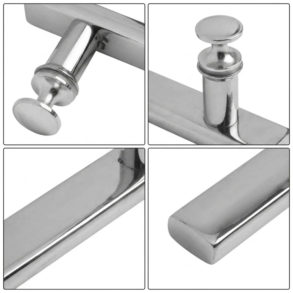 304 Stainless Steel Chrome For Shower Door Handle for Enclosures Featuring 145mm Hole Center and 6mm Minimum Glass Thickness