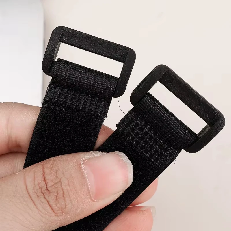 Schwarze Klettbänder wiederverwendbar aus Nylon Haken und Schlaufen Kabelbinder verstellbare Drahtbefestigung Spannbänder Kabelorganizer hält Leitungen geordnet verhindert Verwicklungen geeignet für Haus Büro Elektroni – Detail 6