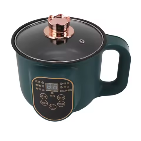 1.8L 600W Electric Cooking Pot Portable Noodle Ramen Maker Easy Clean For Home Office Party Kitchen Dorm Use