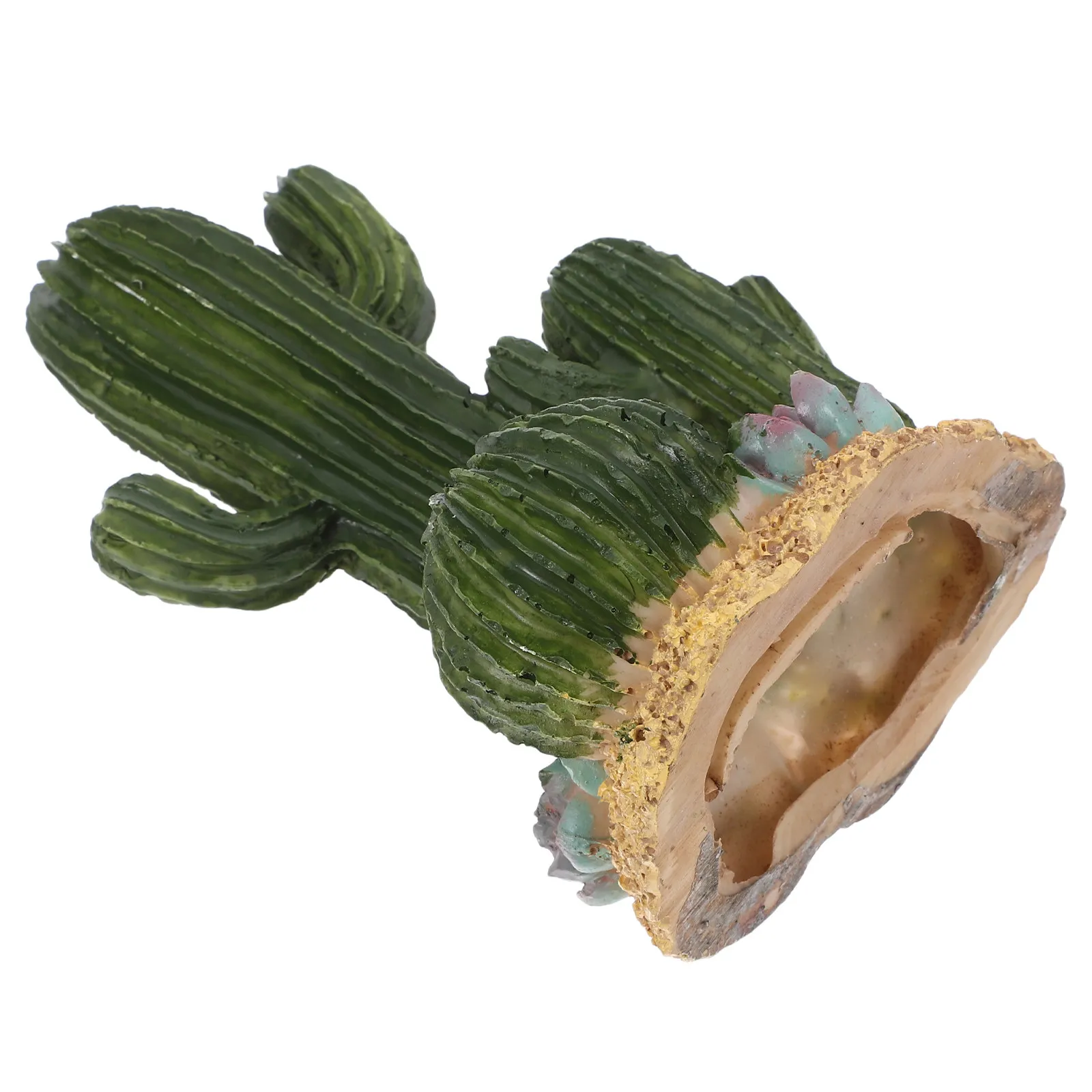 Succulents Cactus Plant Artificial Large Desert Decor Sculpture for Reptile Terrarium Turtle Lizard Hideout Cactus Decor