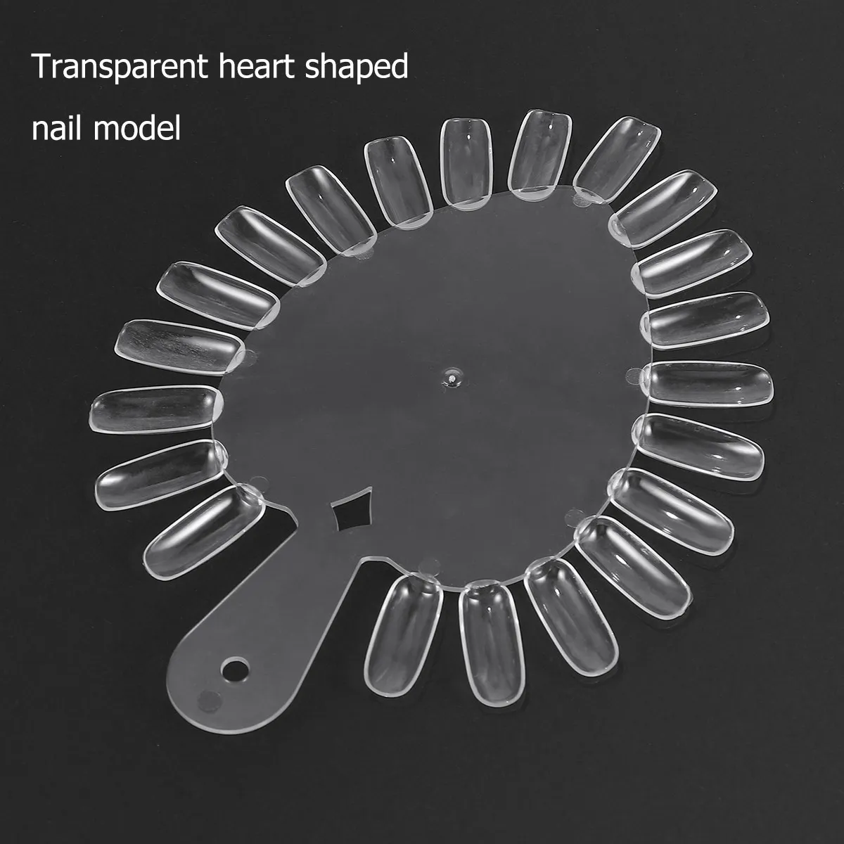 20Pcs Nail Color Card Heart Shape Premium Material Lightweight Manicure Color Show Display for Salon Shop Nail Polish Exhibition
