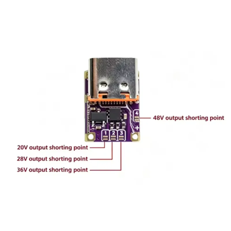 PD3.0 PD3.1 QC3.0 Deceiver Fast Charging Module DC 5/9/12/15/20/28/36/48V Voltage Trigger PD to DC Type C Interface