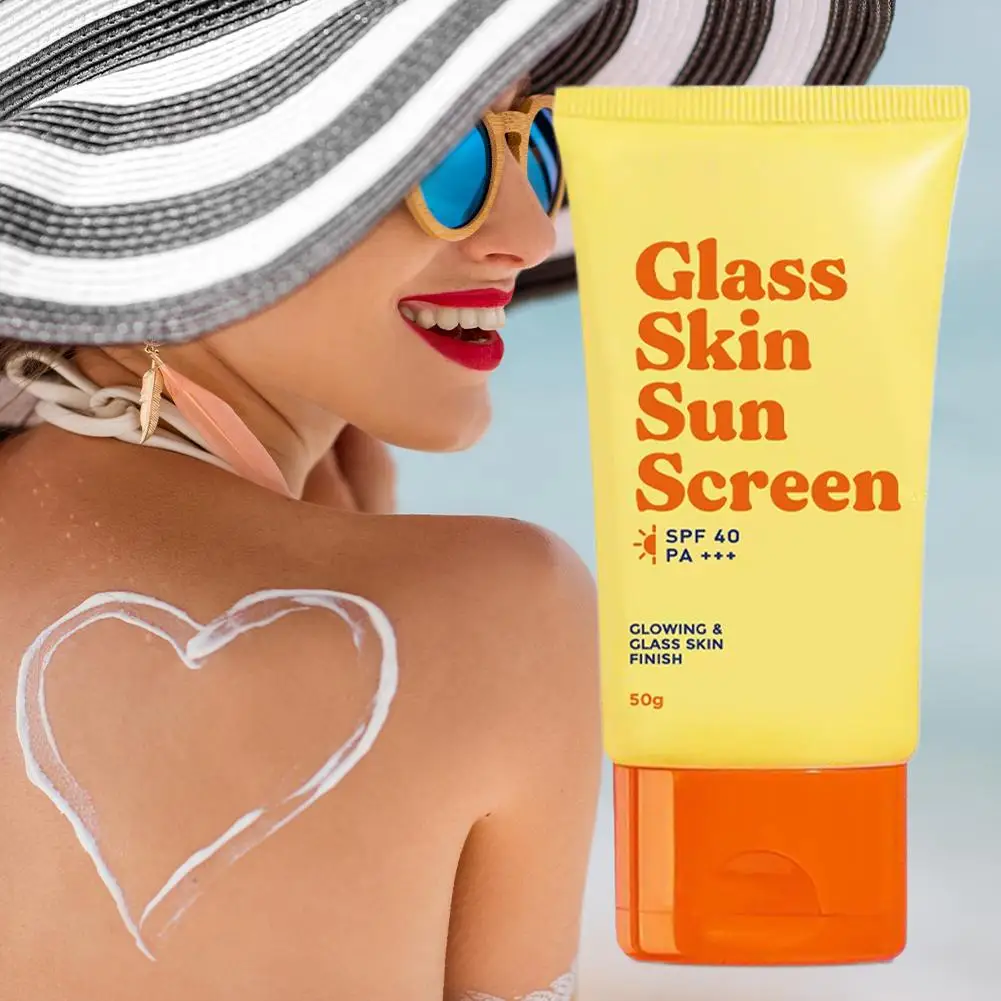 

50 мл стеклянный солнцезащитный крем для кожи SPF40 PA +++ освежающий увлажняющий нежирный УФ-защита для любой кожи корейская косметика V6C1