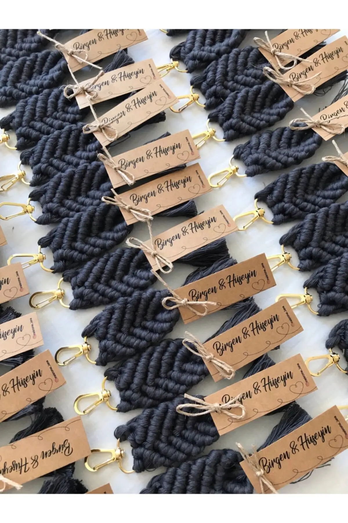 Macrame Keychain 50 Pcs Customizable Wedding Birthday Wedding With You For Engagement Party And Events