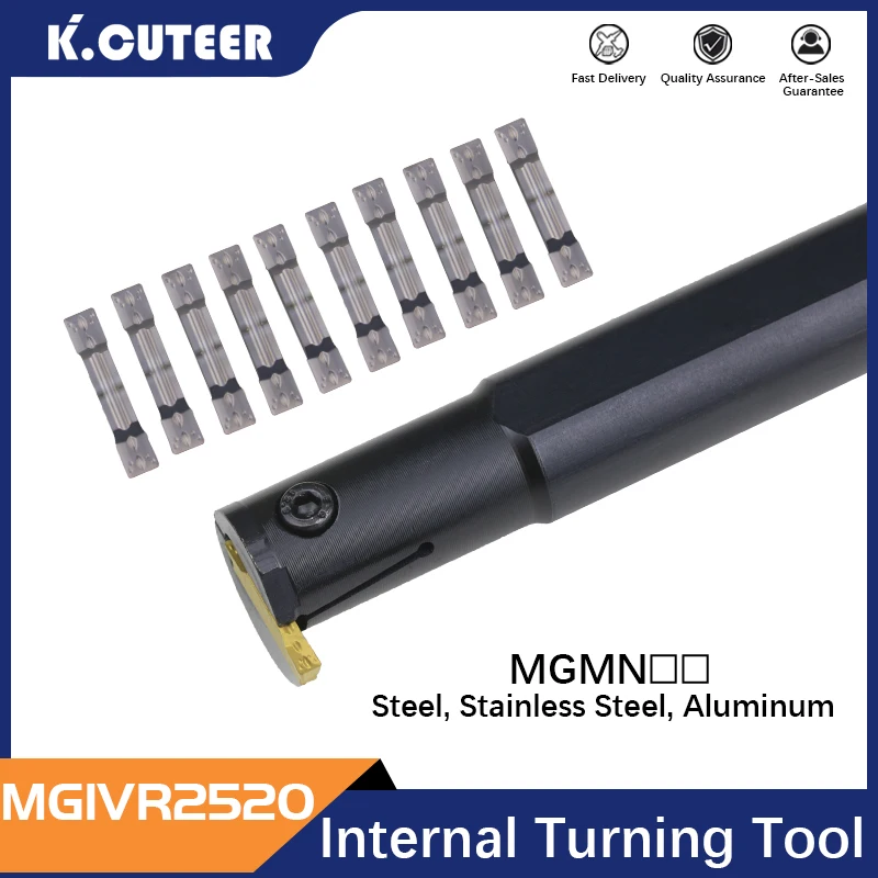 

1PC MGIVR2520-1.5/2/2.5/3/4 Grooving Tool Holder MGMN Carbide Insert MGIVR Straight Shank Internal Turning Tool Lathe Bar