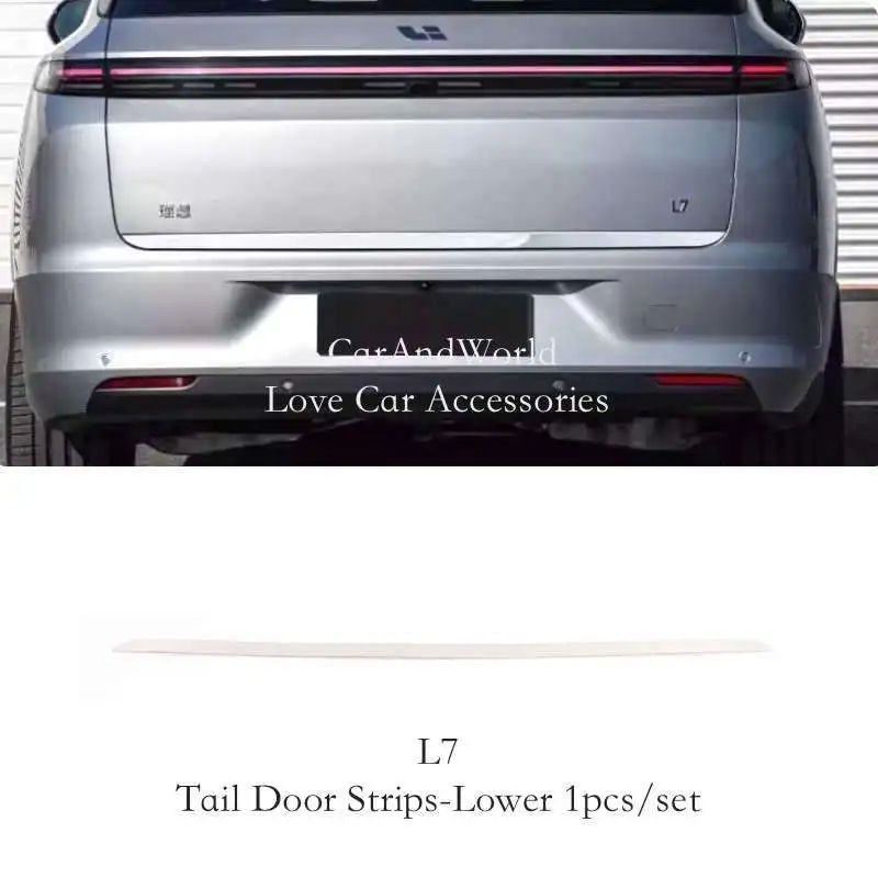 

For LEADING IDEAL LiAuto L7/L8/L9 2022-2024 Stainless Rear Trunks Tail Door Tailgate Strip Protector Trims Cover Car Accessories