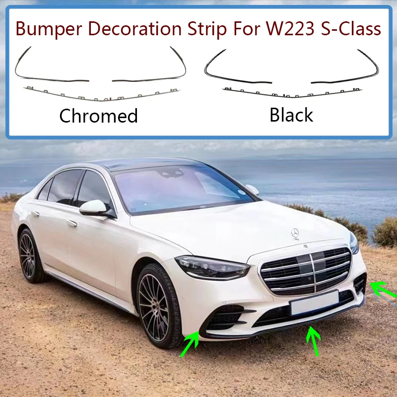 Car Front Bumper Molding Trim Strip Decoration Cover Left Right