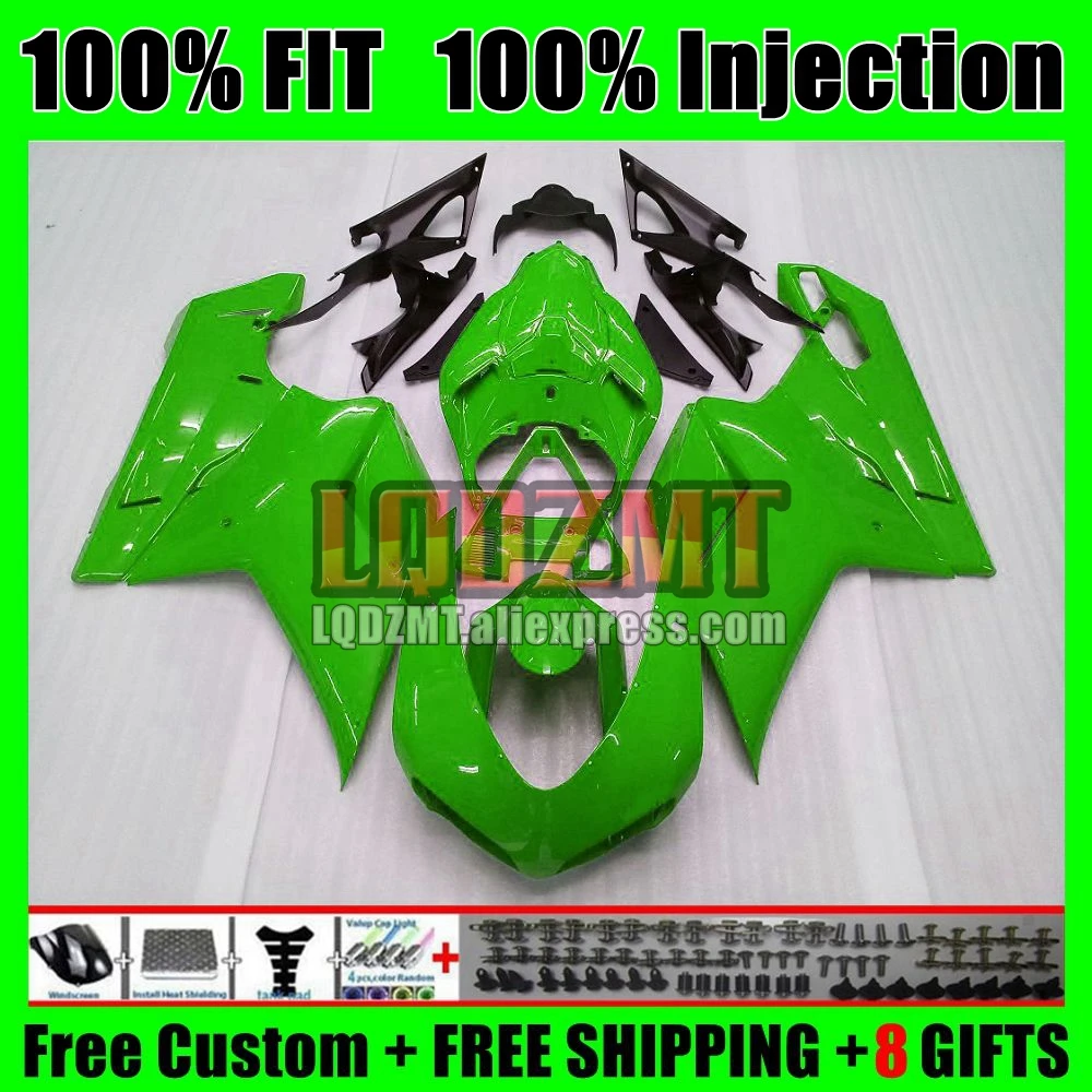 Injection For DUCATI 848 1098 1198 R S 121No.41 848S 07 08 09 10 11 12 1098S 2007 2008 2009 Glossy green 2010 2011 2012 Fairing