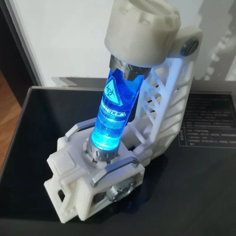 3D Printed Biohazards Vials Model LED Illuminated Residented Eviled Virus Bottle ornament Lamps Sci-Fis Lab Prop Desk Decor